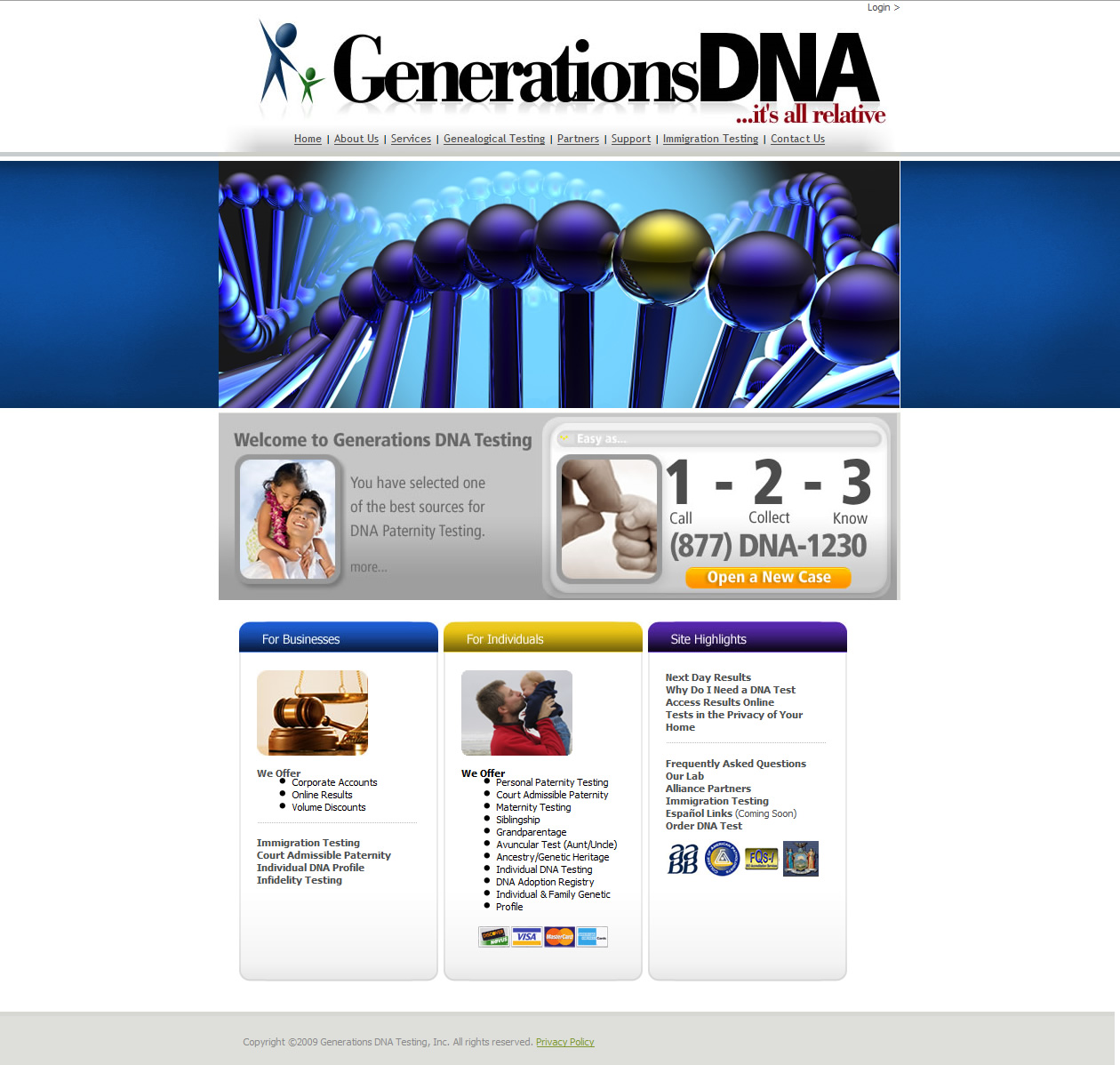 GenerationsDNA Website
