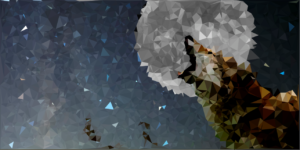 Wolf Howl is the cover art for my book "What Is This?" I adapted this low-poly javascript algorithm to produce interesting and unique artwork from my photography and other sources.